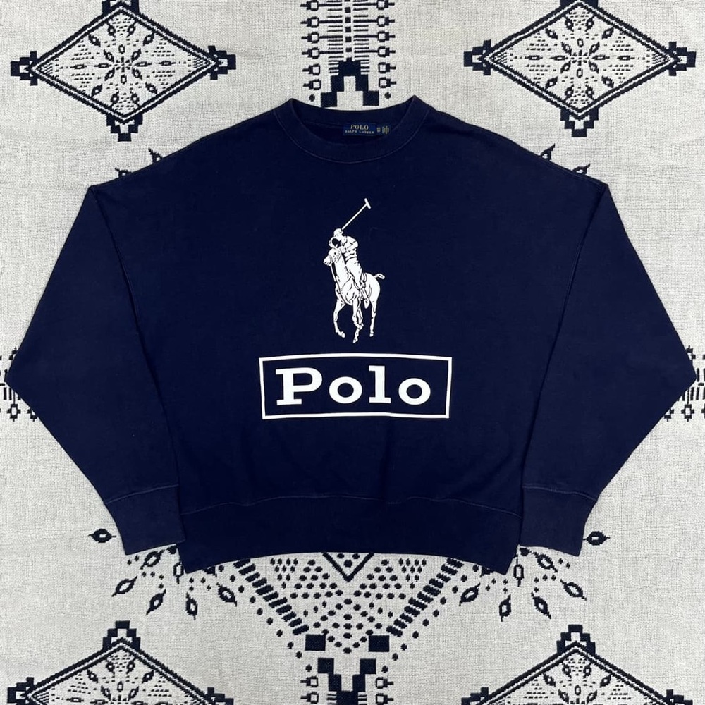 Polo Ralph Lauren Navy Blue Sweatshirt – Women’s Small - Picture 2 of 6